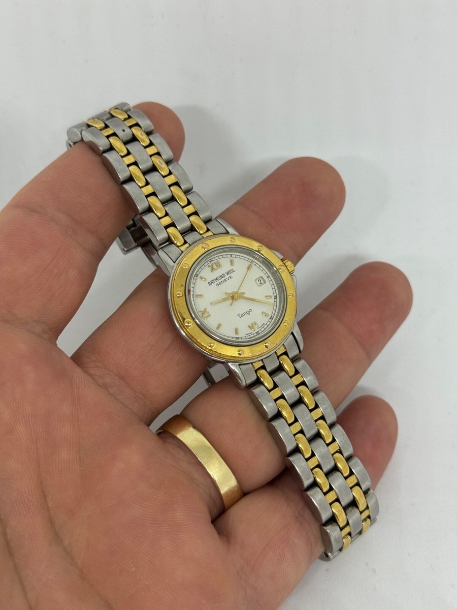 Ladies Raymond Weil Geneve Tango 18K Yellow Gold Stainless Steel