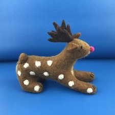 OLD Rudolph the Red Nosed Reindeer Stuffed Animal Antique Vintage Rare Plush Toy