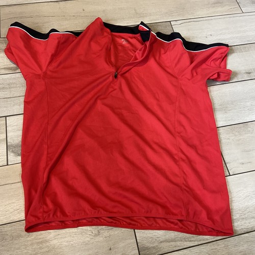Schwinn Classic Short Sleeve Half-Zip Cycling Jersey Red X-Large Blue X-Large - Picture 2 of 7