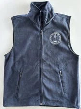 Harriton Piedras Blancas Light Station Fleece Vest San Simeon CA Blue Small