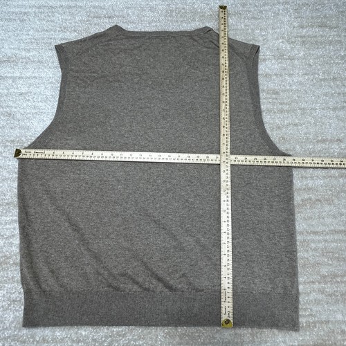 Kallspin Mens Wool Blend V Neck Sweater Vest Beige 4XL Soft Lightweight - Picture 7 of 9
