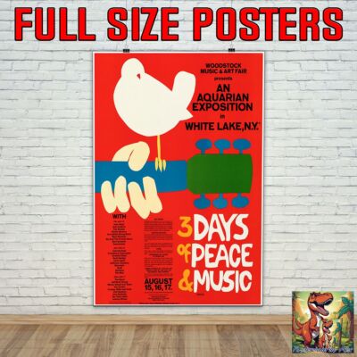 Woodstock An Aquarian Exhibition 1969 Tour Poster ähnlich A1 36''x24''