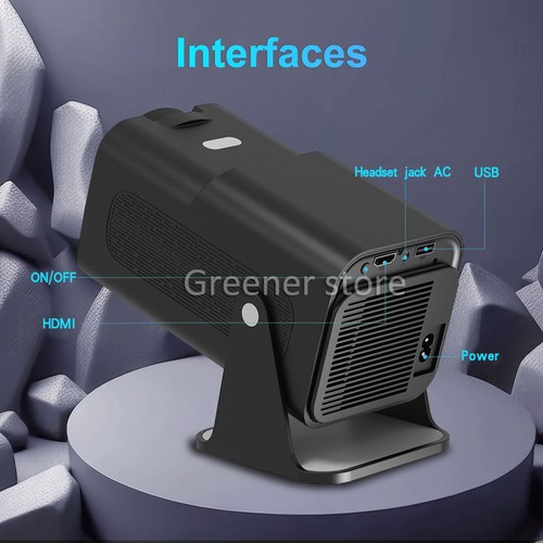 Smart Bluetooth Vidéo Projecteur 1080p Android 11 HDMI 4K Maison Bureau Théâtre - Photo 10/12