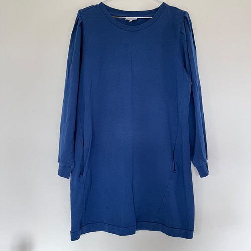 Oliver Bones Navy Blue Long Jumper Casual Dress With Pockets - Size UK 16 - Picture 1 of 8