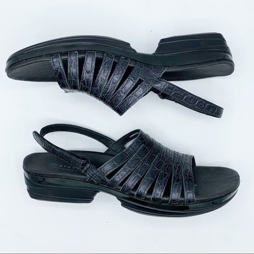 Aravon New Balance Combination Last Black Leather Sandals 11 Narrow - Picture 3 of 12