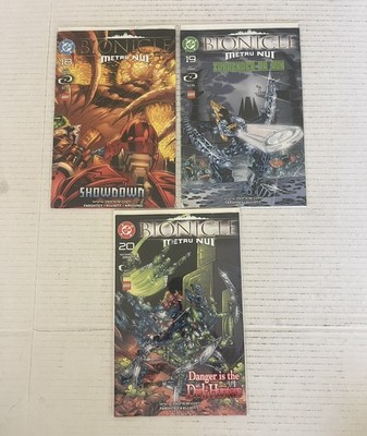 Lego Bionicle #18, 19, 20. DC, 2004.