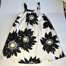 Gap Kids White Black Flower Floral Summer 2009 Dress XXL 14-16 Sleeveless
