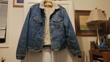 Levis Vintage Denim Sherpa Trucker Jacket.