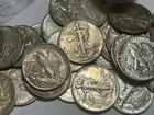 1940 TO 1947 AU TO AU-BU WALKING LIBERTY HALF DOLLAR LOT/ 58 COINS