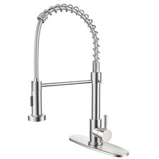 Kitchen Faucet with Pull Down Sprayer, High Arc Stainless Steel Single Handle...