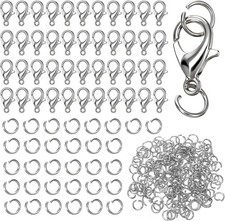 300PCS Stainless Steel Lobster Claw Clasps for Necklace Bracelet Jewelry Making,