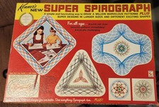 Vintage 1969 Kenner's 2400 SUPER SPIROGRAPH PLUS w/Box Pins Gears Board Manual