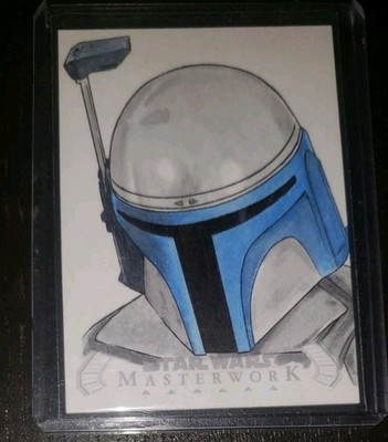 Topps Star Wars Masterwork Jengo Fett Mandalorian Sketch Jude Gallagher