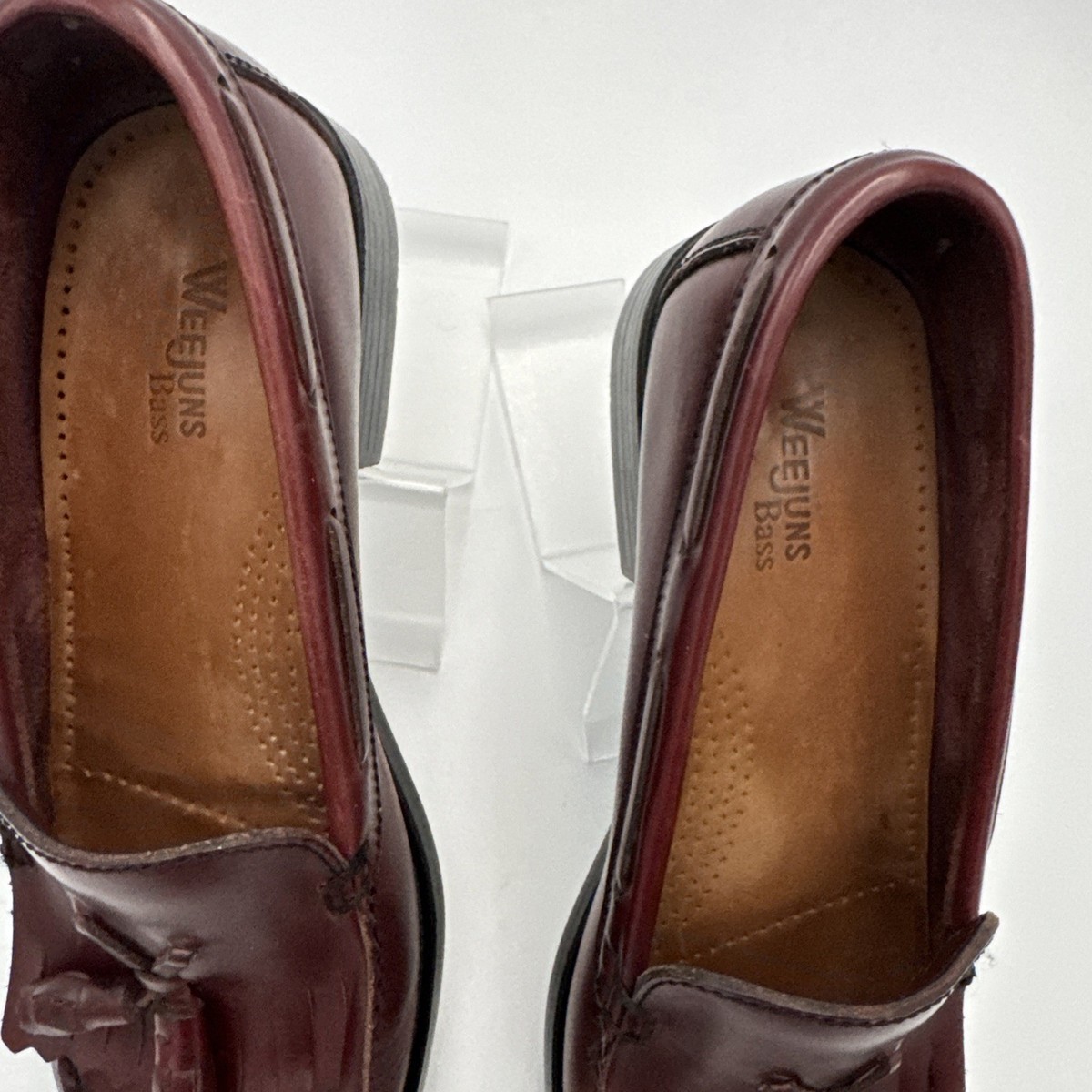 Bass Weejuns Marietta II Tassel Loafers Tan Leather Men’s 10W Vintage Bass Weejuns Kiltie Tassle Loafers Whiskey Brown  main image 4