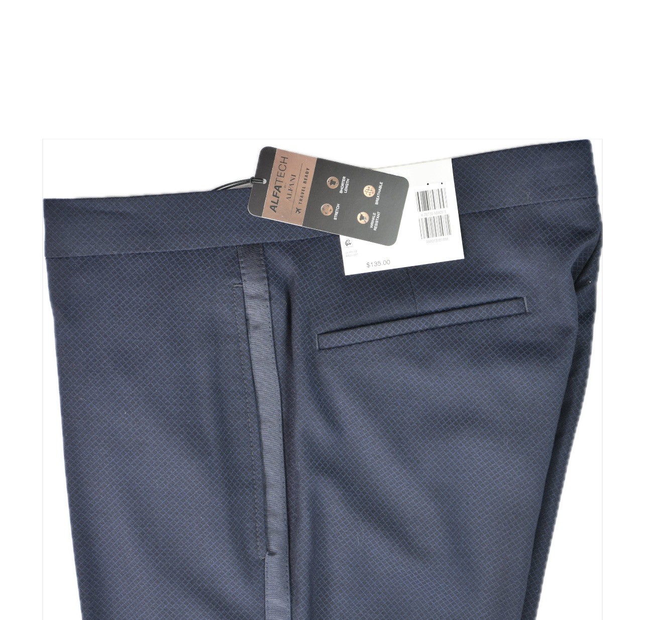 Alfani Mens Slim Fit Navy Blue Tuxedo Dress Pants 32 X 34  $135 MDZOPQBZ0030