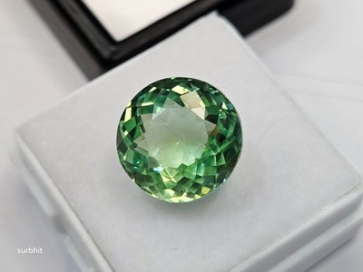 Stunning Natural Mint Green Tourmaline Round Cut 10+Ct Loose Gemstone