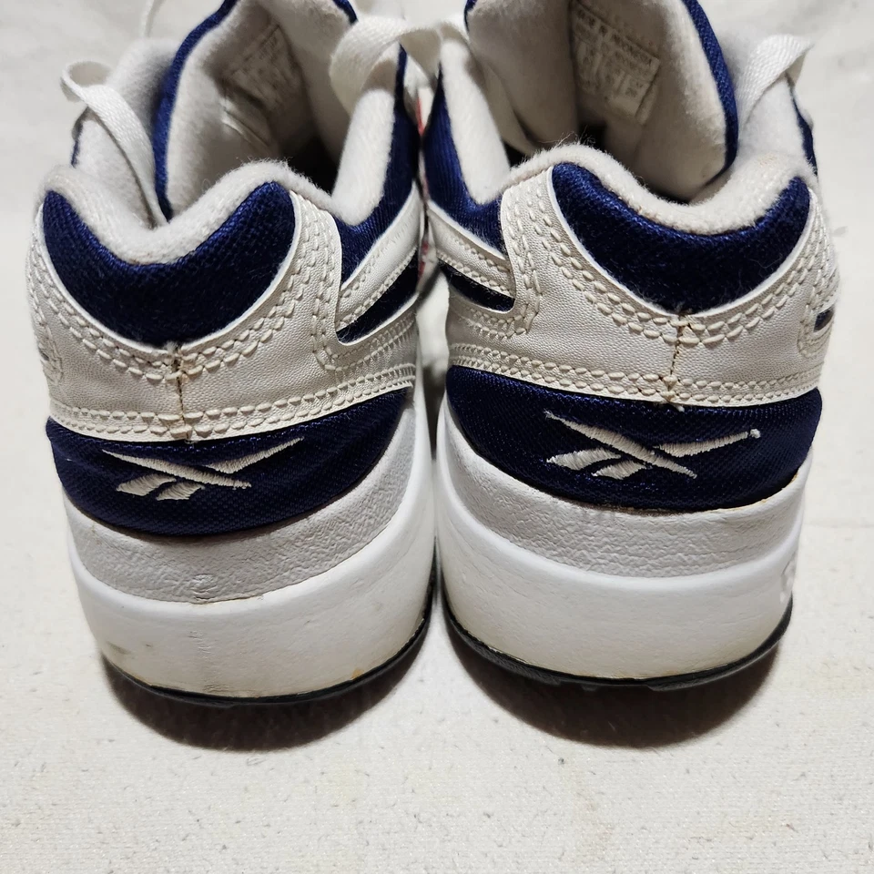 Мужские винтажные 1980-х REEBOK туфли размер 9 белый, синий и красный - Изображение 4 из 4