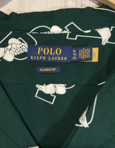 Polo RALPH LAUREN Green Classic Winged Foot Green Cabana Camp Shirt XL $148 NWT - Picture 5 of 6