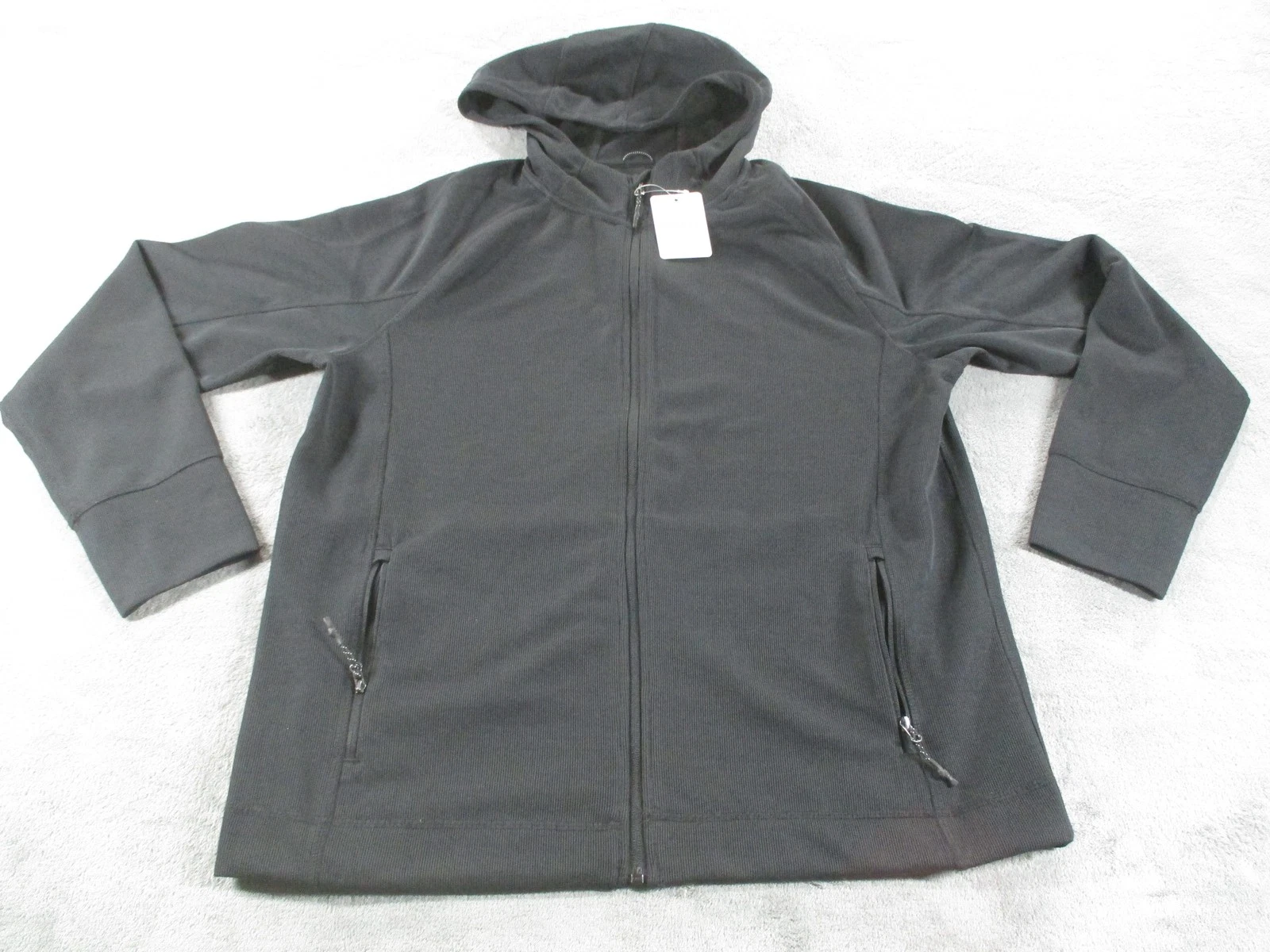 Trimark Hoodie Jacket Mens Large Odell Knit Zip Hooded Pockets New Softshell image 1