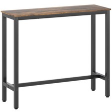 Rechteckiger Bartisch, Holzoptik Pub Couchtisch für kleinen Raum, Frühstück D