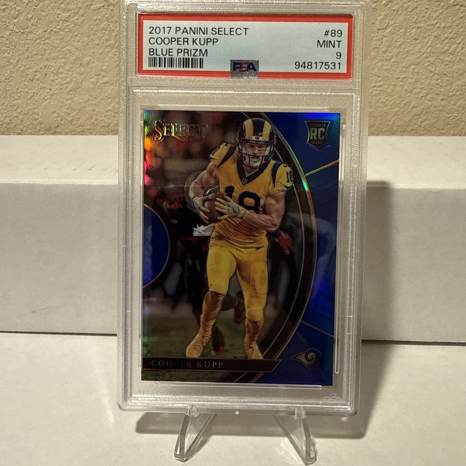 Cooper Kupp 2017 Panini Select #89 SSP (TRUE) BLUE PRIZM ROOKIE #ed /149 RAMS WR