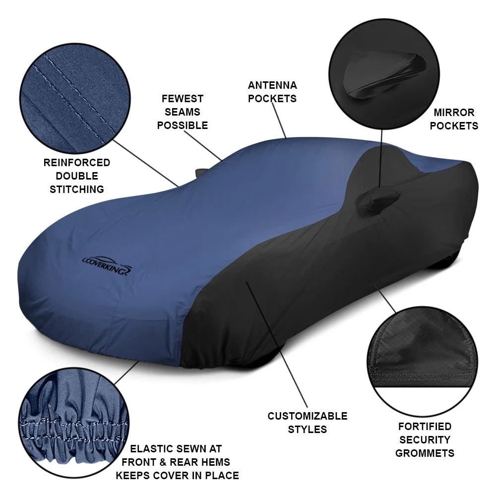 For Toyota Sienna 21-24 Coverking Stormproof Gray Custom Car Cover w Black Sides