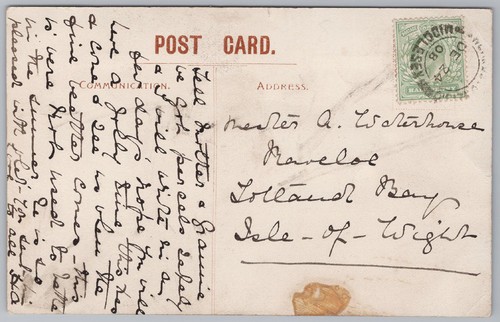 HARROW Middlesex The Ducker Postcard, Postmarked 1908 - 第 2/2 張圖片