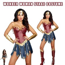 Disfraz corsé de superhéroe adulto Wonder Woman héroe disfraz vestido DEU Halloween
