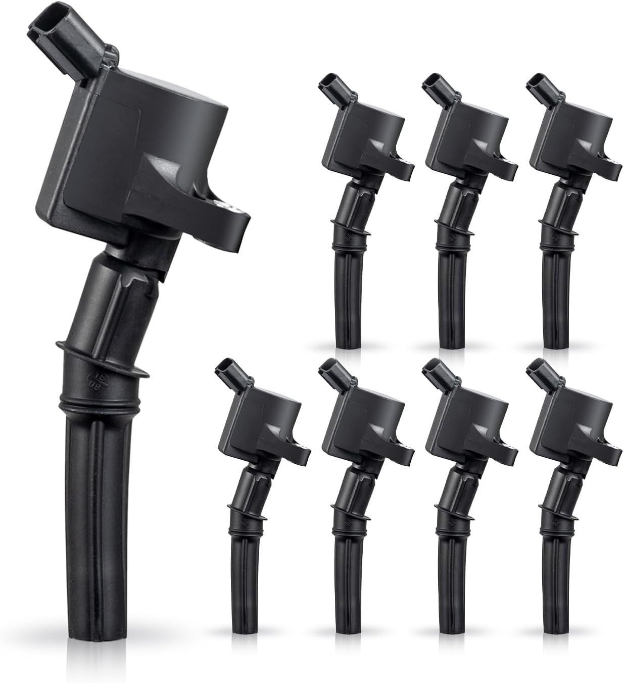 ENA Set of 8 Curved Boot Ignition Coil Pack Compatible with Ford Lincoln Mercury