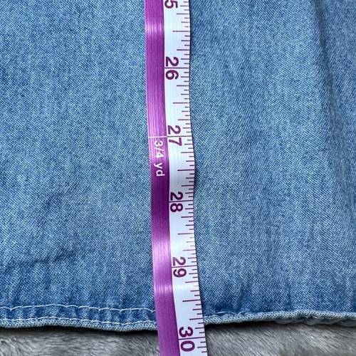 Rafaella Jeans Denim Dress Women Small Blue Vintage Y2K Button Front Sleeveless - Picture 10 of 12