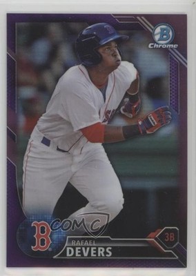 2016 Bowman Chrome Prospects Purple Refractor 48/250 Rafael Devers #BCP109 0x82