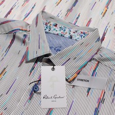 Robert Graham NWT Shipping Lines Casual Button Down Shirt Sz XL Classic in White