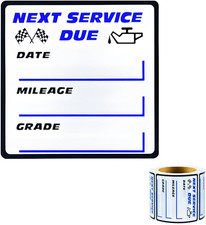 Oil Change Sticker, 250PCS 2 X 2 Clear Next Service Due Reminder Vehicle Windshi