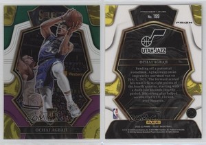 2022 Panini Select Premier Level Green White Purple Prizm Ochai Agbaji Rookie RC