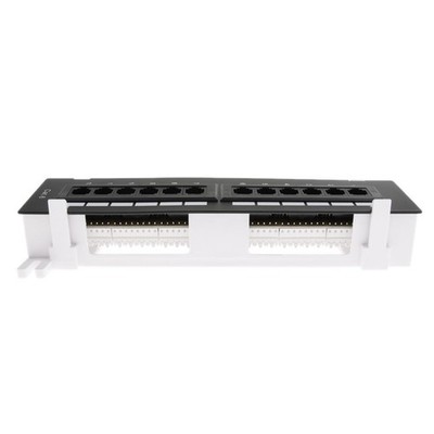 12-Port Cat5e/6 Ungeschirmtes Netzwerk-Patchpanel Für Die Wandmontage, 10 Zoll