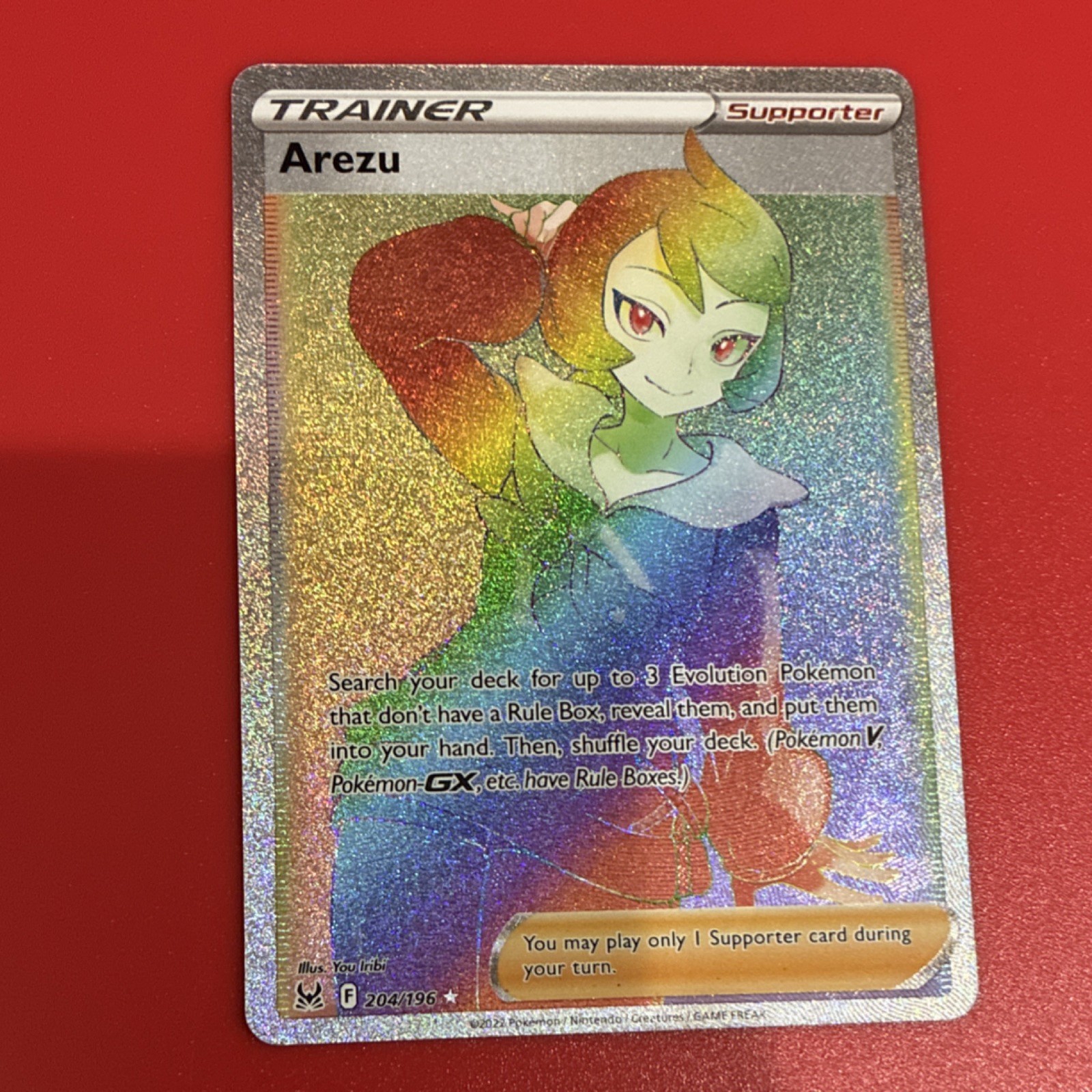 Arezu (Secret) #204/196 SWSH11 Lost Origin Secret Rare Full Art Holo EN