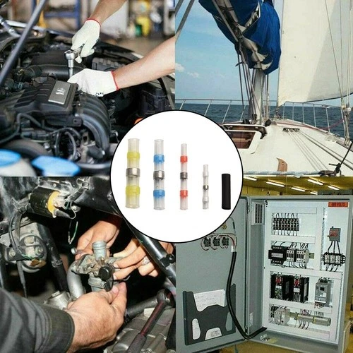 Solder Seal Sleeve Butt Wire Connectors Increased Current Capacity Terminal Kit