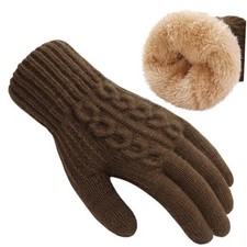 Tavaleu Womens Winter Gloves - Touch Screen Gloves with Thermal Thick - Brown