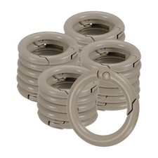 24-Pack Metal Spring O Rings, 5/8" Zinc Alloy Keyring Buckle Light Brown 