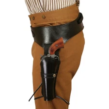 Cowboy Holster Belt–Handmade Leather Fits .22, .38/357, .44/45 Revolver