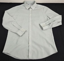 Charles Tyrwhitt Dress Shirt Mens 17/35 Green Long Sleeve Button Up Check Slim