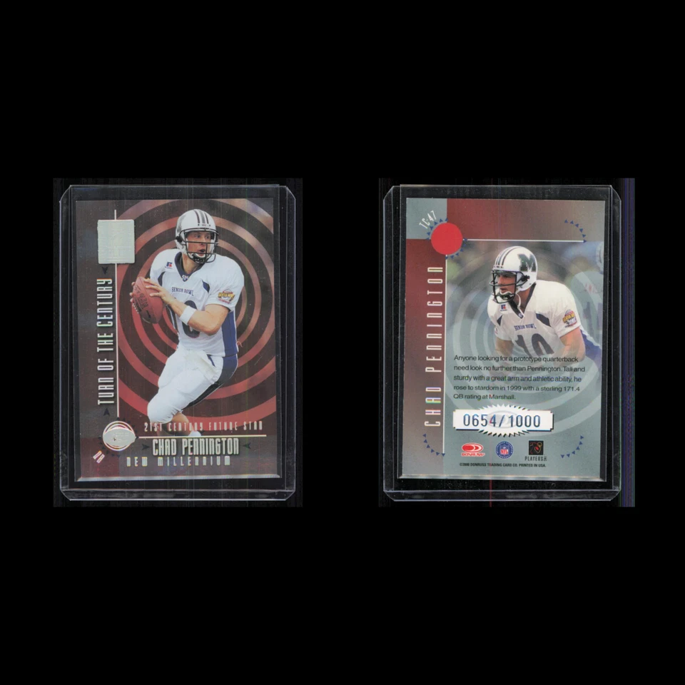 Chad Pennington /1000 #TC-47 2000 Donruss Elite Turn of the Century Jets Card NM - Image 3 of 3