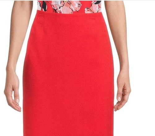 Kasper Women's Stretch Slim Fit Skirt Red Size 18 - Picture 2 of 3