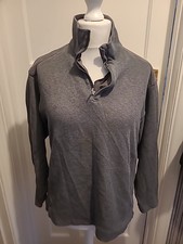Mens Blue Harbour Size Large Grey Long Sleeved Collared Jumper