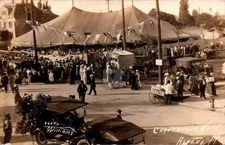 Redpath Chautauqua Week Alpena MI Michigan Busy Group RPPC Postcard COPY