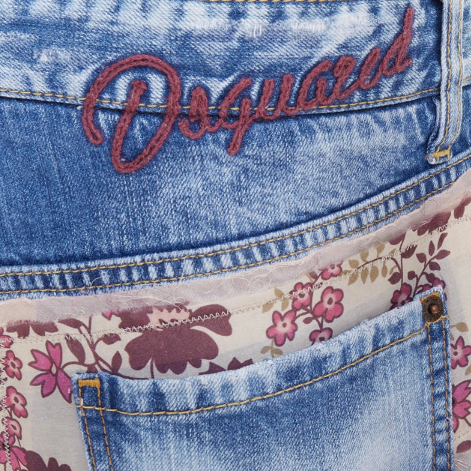 Mini Pantalones Cortos Dsquared2 Rosa Corte Mujer Azul Talla 38 Foto 2 de 4