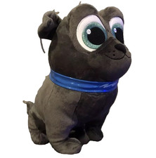 Disney Store Puppy Dog Pals Bingo Plush 8.5" Grey Pug Stuffed Animal Blue Collar