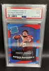 Patrick Mahomes #327 - 2017 Panini Donruss - Red Press Proof - PSA 9 - Chiefs RC
