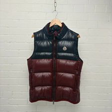 Moncler Belmat Burgundy/Navy Down Gilet