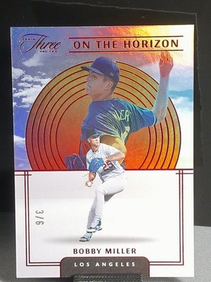 2023 Three and Two On The Horizon Holo Red /6 #othbm Bobby Miller LA Dodgers RC